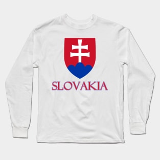 Slovakia - Slovak Coat of Arms Design Long Sleeve T-Shirt